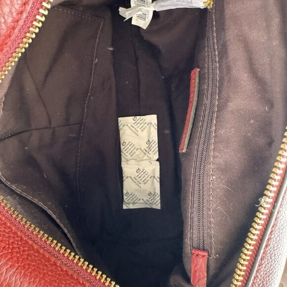 MARC JACOBS HAIL TO QUEEN DIANA RED MULTI PEBBLED LEATHER SATCHEL SHOULDER BAG - Picture 6 of 11